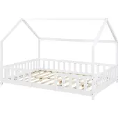 En.casa Kinderbed Sisimiut met uitvalbeveiliging 120x200 cm wit