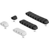 DeLOCK 18400 Kabelclips Thermoplast Zwart, Wit flexibel (Ø x h) 5 mm x 10 mm 10 stuk(s)