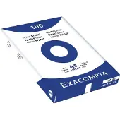 Exacompta 10x etui 100 steekkaarten bristol - effen niet geperforeerd 148x210mm - Wit - 13308E