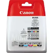 Canon Pack van 5 inktcartridges PGI-580 / CLI-581 PGBK/Zwart/Cyaan/Magenta/Geel