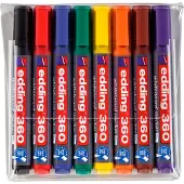 Edding whiteboardmarker 360, etui met 8 stuks in geassorteerde kleuren