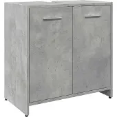 vidaXL Wastafelkast 60x33x60 cm bewerkt hout betongrijs