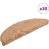 vidaXL Trapmatten 30 st 56x17x3 cm beige halfrond
