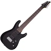 Schecter C-8 Deluxe Satin Black 8-snarige elektrische gitaar