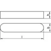 Toolcraft 138777 Inlegspieën DIN 6885 Staal 10 stuk(s)