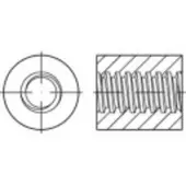 Toolcraft 158211 Ronde trapezium-moeren 44 mm Staal 1 stuk(s)