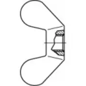 Toolcraft 106235 Vleugelmoer M14 DIN 315 Kneedbaar 50 stuk(s)