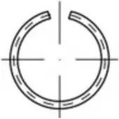 Toolcraft 146385 Veerring Binnendiameter: 10.8 mm DIN 7993 Verenstaal 500 stuk(s)