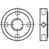Toolcraft 137258 Kruismoer M12 DIN 1816 Staal 10 stuk(s)