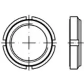 Toolcraft 149925 Kruisgleufmoeren M12 1 mm Staal Galvanisch verzinkt 10 stuk(s)
