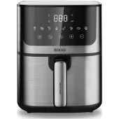 SOGO Human Technology FRE-SS-10880 Airfryer 5 l 1400 W RVS, Zwart