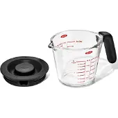 Oxo - Maatbeker met deksel glas, 500 ml