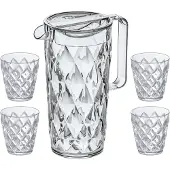 Koziol Crystal karaf incl. 4 glazen Kristalhelder