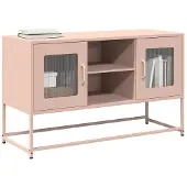 vidaXL Tv-meubel 100,5x39x60,5 cm staal roze