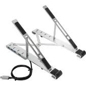 Targus Ondersteuning voor laptop - - Vouwbaar - Aluminium - Geïntegreerde USB-A - Ultra-compact