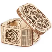 Ugears Treasure Box Wooden Mechanical Model Construction Game Goud Kinderen