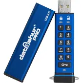 ISTORAGE datAshur PRO USB-stick 16 GB Blauw IS-FL-DA3-256-16 USB-A 3.2 Gen 1