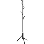 Haku kapstok, 8 haken, elk met een draagvermogen van 5 kg, Ø 480 x H 1730 mm, gelakt stalen buis, zwart
