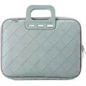 Bombata Intrecciato 13 / 14 inch Laptoptas Unisex - Vlechtpatroon - Lichtblauw
