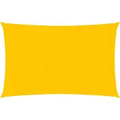 vidaXL Zonnezeil 160 g/m² rechthoekig 3,5x4,5 m HDPE geel