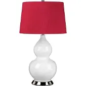 Elstead Lighting LED Tafellamp ISLA | 1X E27 Max 60W | Polished Nickel, White, Red