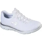 SKECHERS Slip-on 'Summits' zilvergrijs / wit