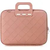 Bombata Intrecciato 13 / 14 inch Laptoptas Dames - Vlechtpatroon - Lichtroze