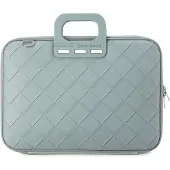 Bombata Intrecciato 15 / 16 inch Laptoptas Unisex - Vlechtpatroon - Lichtblauw