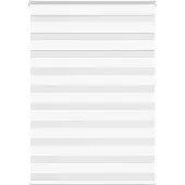 vidaXL Zebra Blind 115x100 cm stofbreedte 110,9 cm polyester wit