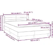 vidaXL Boxspringbed met matras, donkergroen, 160x220 cm, fluweel