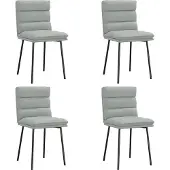 vidaXL Eetkamerstoelen 4 st fluweel lichtgrijs