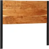 vidaXL Hoofdeinde 120 cm massief hout acacia en ijzer