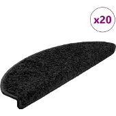 vidaXL Trapmatten 20 st 65x21x4 cm Zwart Halfrond Groot