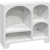 Sweeek Dressoir met 4 vakken houtdecor organisch 90cm Wit