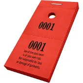 Combicraft garderobebonnen cloakroom at own risk rood - 1000 stuks