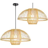 Toolight App887-1Cp Natural Hanglamp Bruin 23X40X80Cm