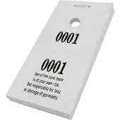 Combicraft garderobebonnen cloakroom at own risk licht grijs - 1000 stuks