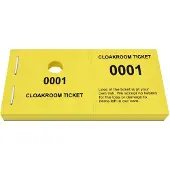 Combicraft garderobebonnen coat room at own risk geel - 1000 stuks