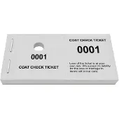 Combicraft garderobebonnen coat check at own risk licht grijs - 1000 stuks