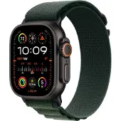 Apple Watch Ultra 2 (2024) | GPS + Cellular | zwart | Alpine Loop dunkelgrün Large