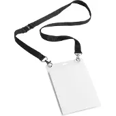 Durable evenementenbadge met textielkoord zwart (10 stuks)