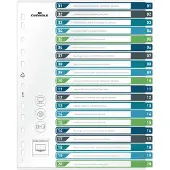 Durable 679727 Register DIN A4+ 1-20 Polypropyleen Meerdere kleuren 20 tabbladen 679727