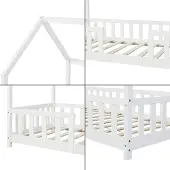 En.casa Kinderbed Sisimiut met uitvalbeveiliging 90x200 cm wit