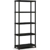 Keter Plus Shelf 80/5 - Kunststof Stellingkast - 5 legplanken - 80x40x187cm - zwart