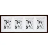 Deknudt multifotolijst - bruin - passe-partout - 4 foto's 10x15