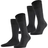 Falke Sokken Men Happy Anthracite Melange (2-Pack)-Schoenmaat 43 - 46