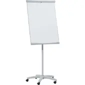 Franken Flipover U-Act!Line mobiel, 700 x 1000 mm, met 5 wielen, magnetisch, gerecycleerd, lichtgrijs