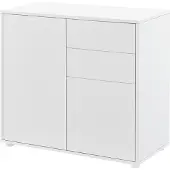 En.casa Commode Paarl druk en open 74x79x36 cm wit mat