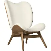 UMAGE A Conversation Piece Loungestoel Hoog Dark Oak | Teddy White