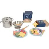 Small Foot Design - Houten Speeleten Pasta Chef Set, 19dlg.